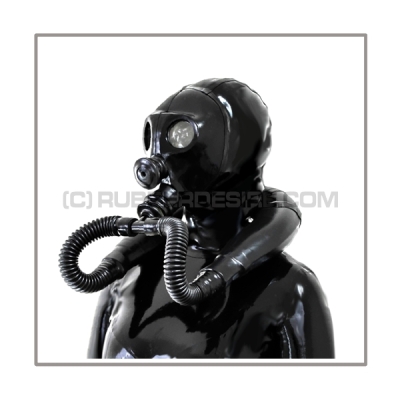 Deluxe NEORGA gasmask-zipperhood-system SMELLBAG-N with neckrespirator-rubbersmell-bag-set